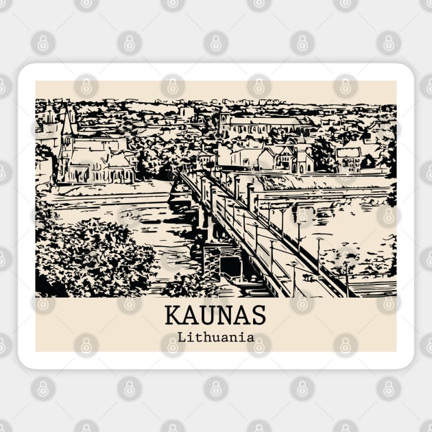 Kaunas - Lithuania Magnet by Lakeric